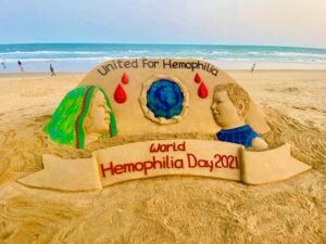 Sand-Art-on-World-Hemophilia-Day